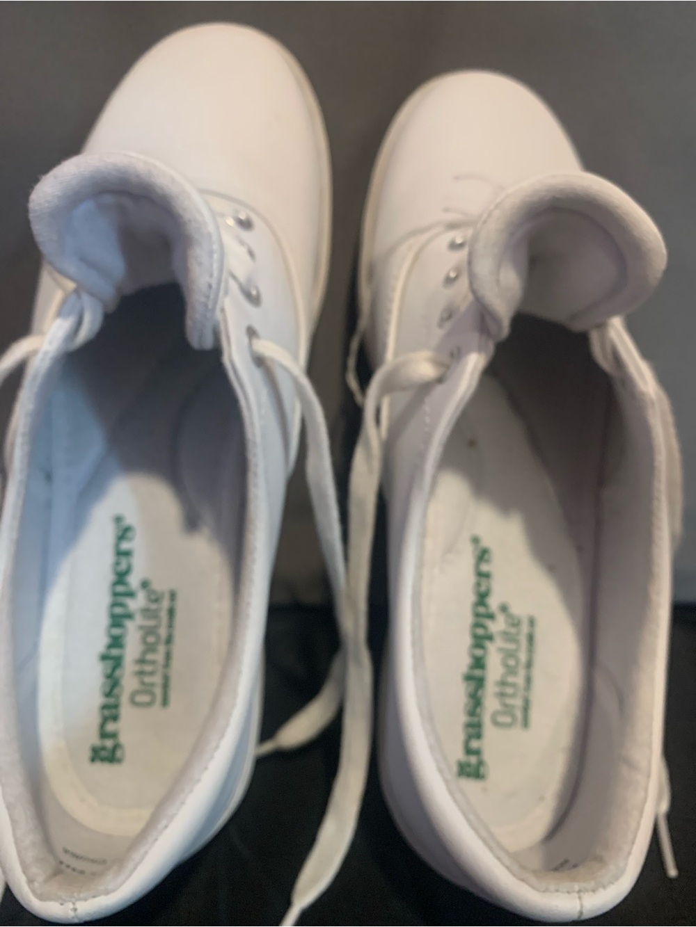 Grasshoppers Ortholite Janey II Women's White Lace-Up Sneakers - Picture 9 of 13